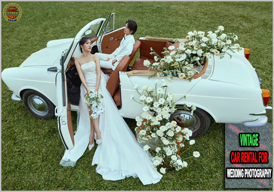 VINTAGE CAR RENTAL FOR WEDDING PHOTOGRAPHY